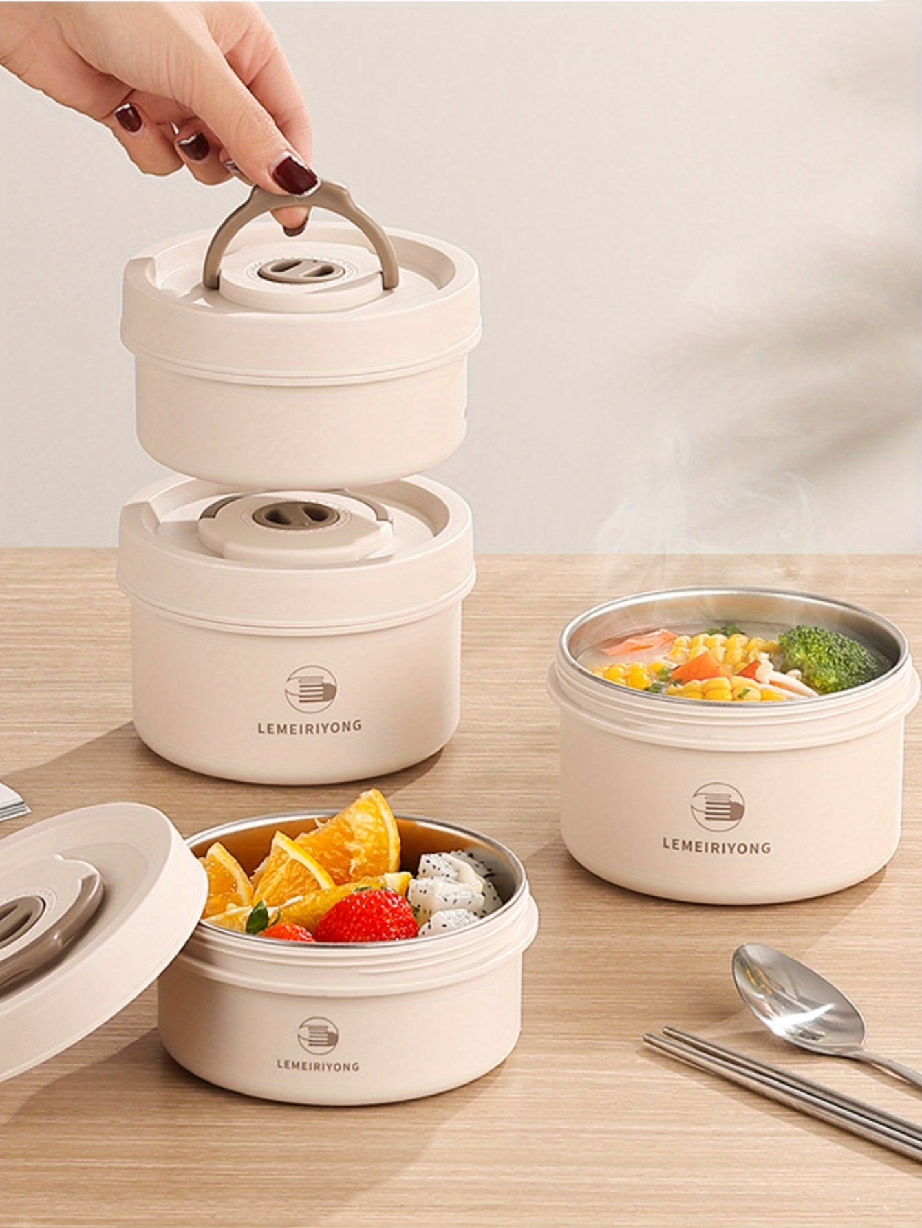 Stainless Steel Insulated Lunch Box - Microwave Safe, Dishwasher-Friendly Bento Box with Compartments for Office Workers & Students - Perfect for School, Canteen, and Home Kitchen, Rectangle Shape,back to school