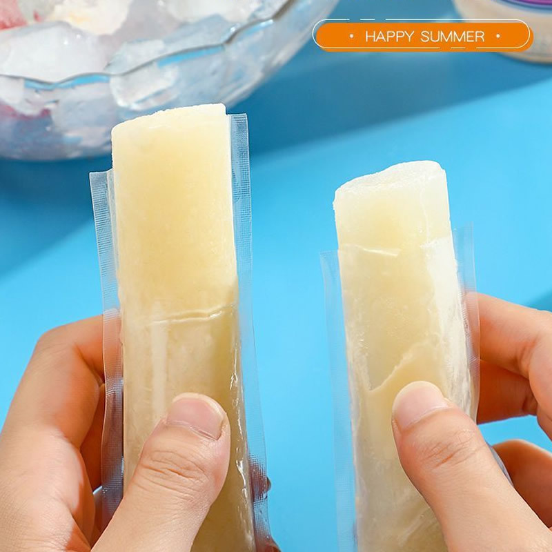 Reusable Ice Pop Bags - 100/200 Pcs - Food Safe PET Material - Perfect for Yogurt, Fruit, And More - Travel And Outdoor Use