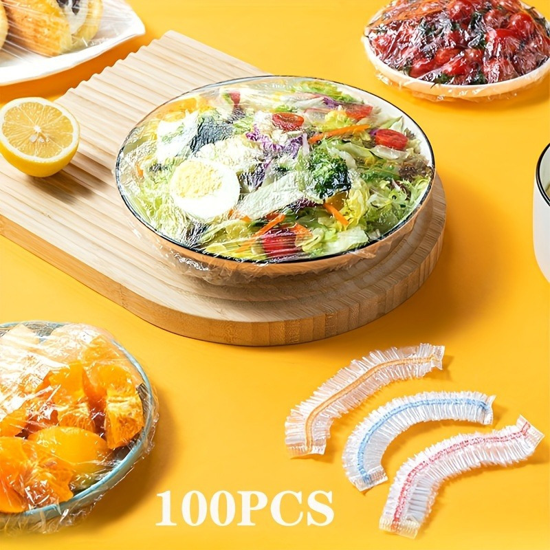 100 PCS Color Plastic Wrap - Food Grade PE Film Plastic Bags for Bowls, Leftovers, and Kitchen Storage - Keep Your Food Fresh and Secure! - Image 5
