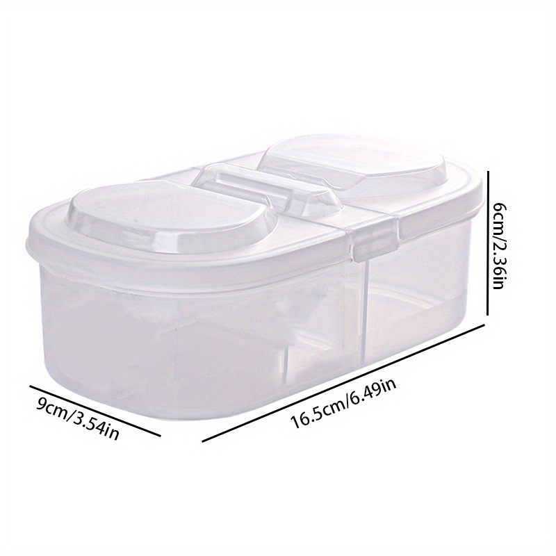 1pc FreshSaver Double-Compartment Food Storage Container with Lid, BPA-Free Plastic Refrigerator Organizer for Cheese, Butter, Fruits, and Vegetables, Food-Safe Fresh-Keeping Box for Kitchen Use
