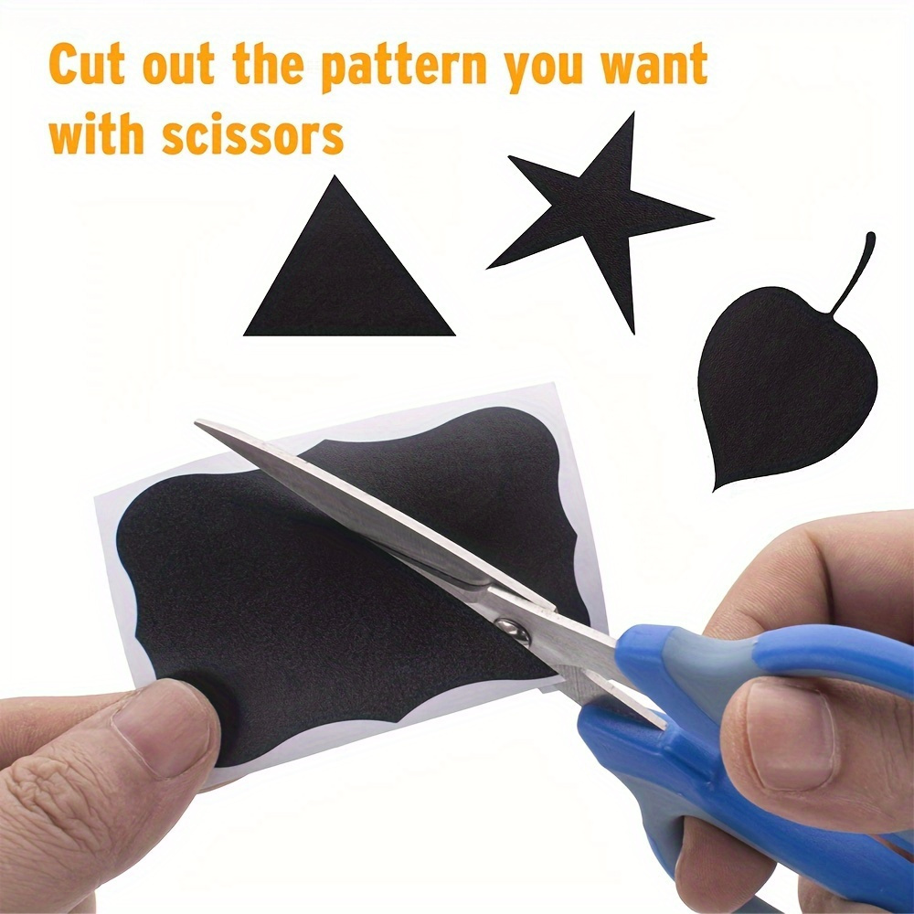 120pcs Reusable Black Chalkboard Labels with Wavy Edges - Waterproof, Decorative Kitchen Organization Stickers for Jars, Storage Cabinets & Spice Containers