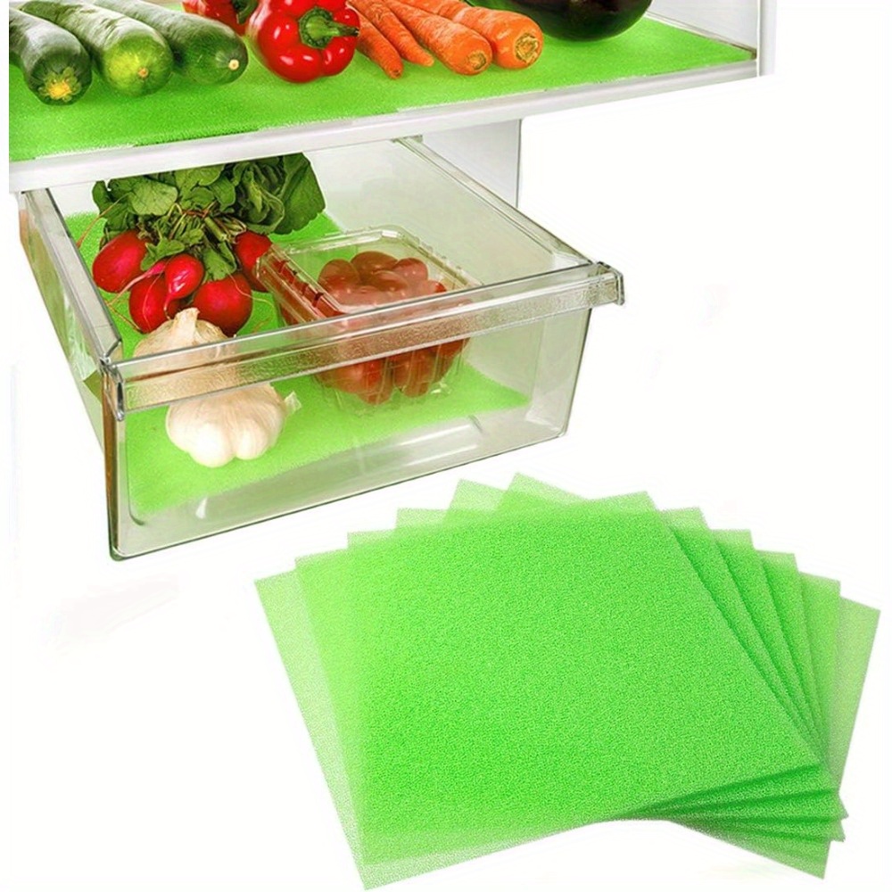 Extend Lifespan Lining for Fruits and Vegetables | Refrigerator Drawer Lining is Washable | Refrigerator Liners are Reusable | Cling Film Keeps Agricultural Products Fresh and Air Circulation Time Longer