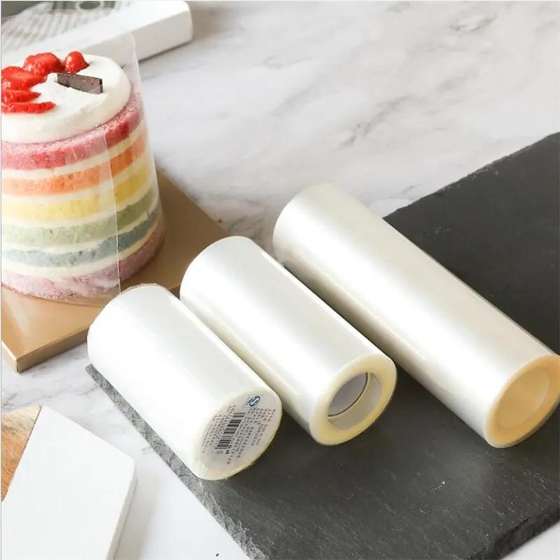 Reusable PET Cake Collar Roll - Transparent Acetate Chocolate Candy Baking Film - Latch Closure Cake Carriers Freezer Safe - 8cm x 10m/10cm x 10m