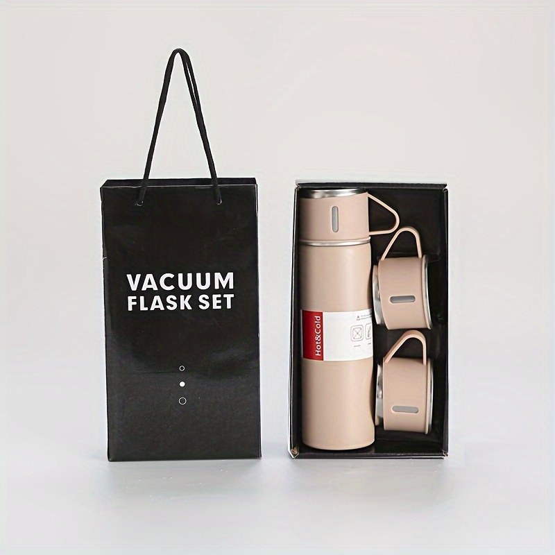 Set of 500Ml/16.9Oz Stainless Steel Thermal Mugs – Vacuum Insulated Flasks, Insulated Sports Bottles, And Thermos Bottles Suitable for Both Hot And Cold Beverages, Perfect for RV Living, Compact RV Furniture, Outdoor Activities, And Office Use, Making an Excellent Gift for Loved Ones. RV Kitchen Accessories