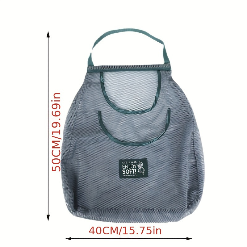 Ventilated Mesh Storage Bag for Garlic, Potatoes, and Onions - Kitchen and Food Storage Organizer, Durable Plastic Hanging, Non-Food Contact Safe, Space-Saving Storage Solution
