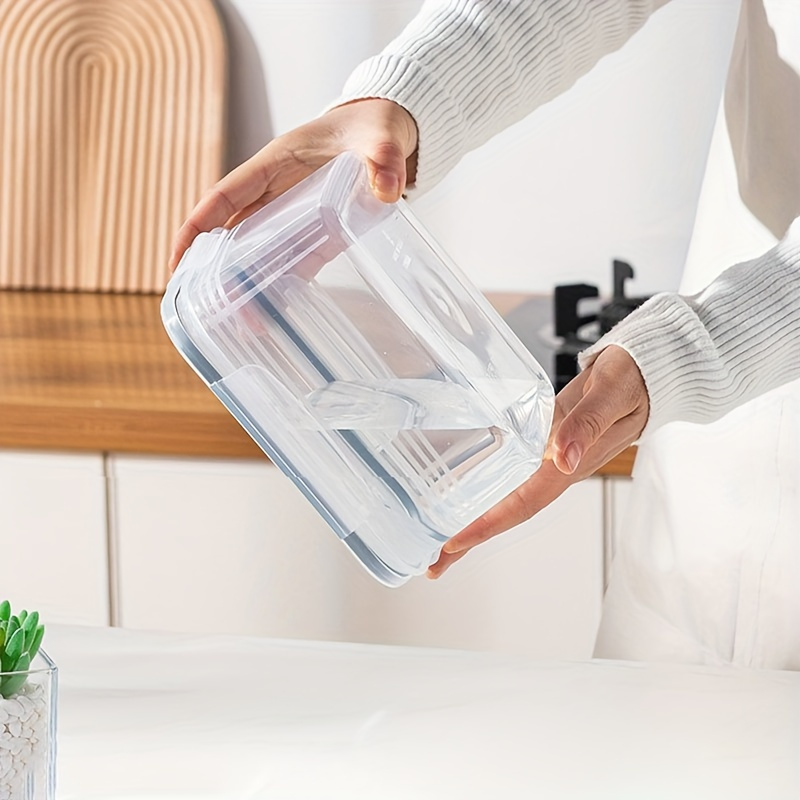 4pcs RV Kitchen Refrigerator Food Storage Containers - Leak-Proof 2-Layer Airtight Design, Stackable & Reusable BPA-Free Plastic Containers for Meal Prep, Pantry Organization, Fresh Food Storage, Rv Kitchen Storage | Secure Lid Design | Durable Food Containers, Pantry Organizers And Storage