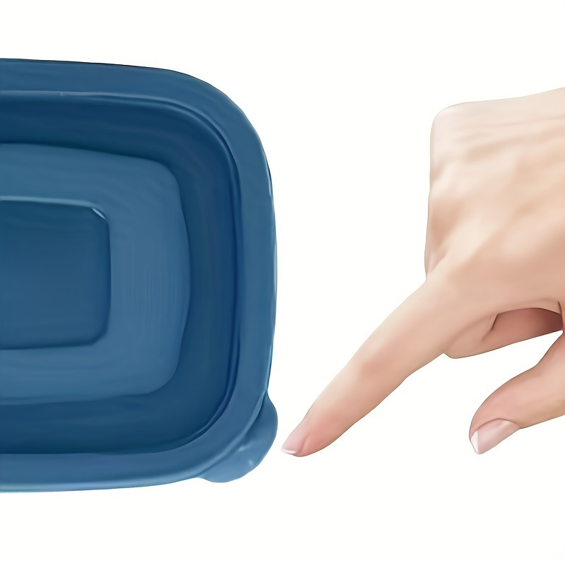 10-Piece Set Reusable Clear Storage Containers with Lids, 0.24Qt Rectangular Plastic Boxes, Food-Safe, for Office, School, Picnic, Beach, Kitchen Organization Essentials, Outdoor Kitchen Appliances & Storage