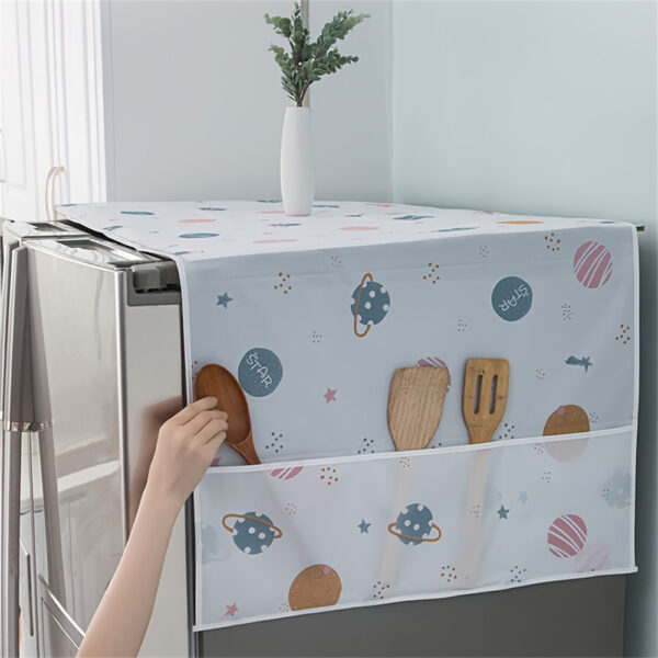 1pc Household Refrigerator Cover Single Double Pair Open Door Refrigerator Cover Cover Cloth Box Cover Towel Finishing Storage Bag