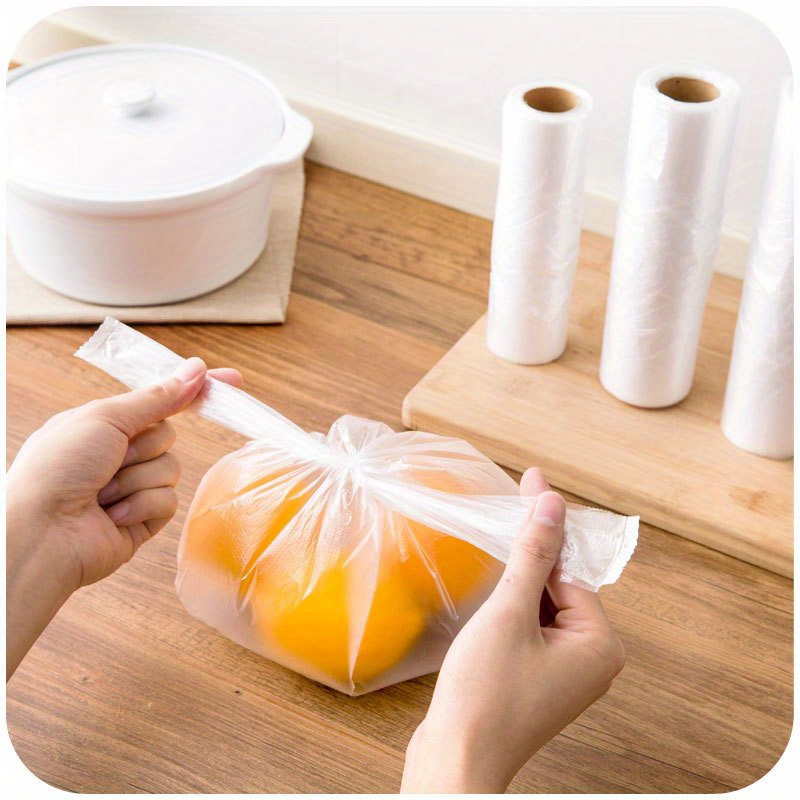 100pcs Transparent Food-Grade PE Material Vacuum Sealer Bags - Roll of 89.92cm x 54.1cm x 4.06cm - Perfect for Kitchen, Refrigerator & Microwave Use - Keep Food Fresh & Save Space on Cabinets