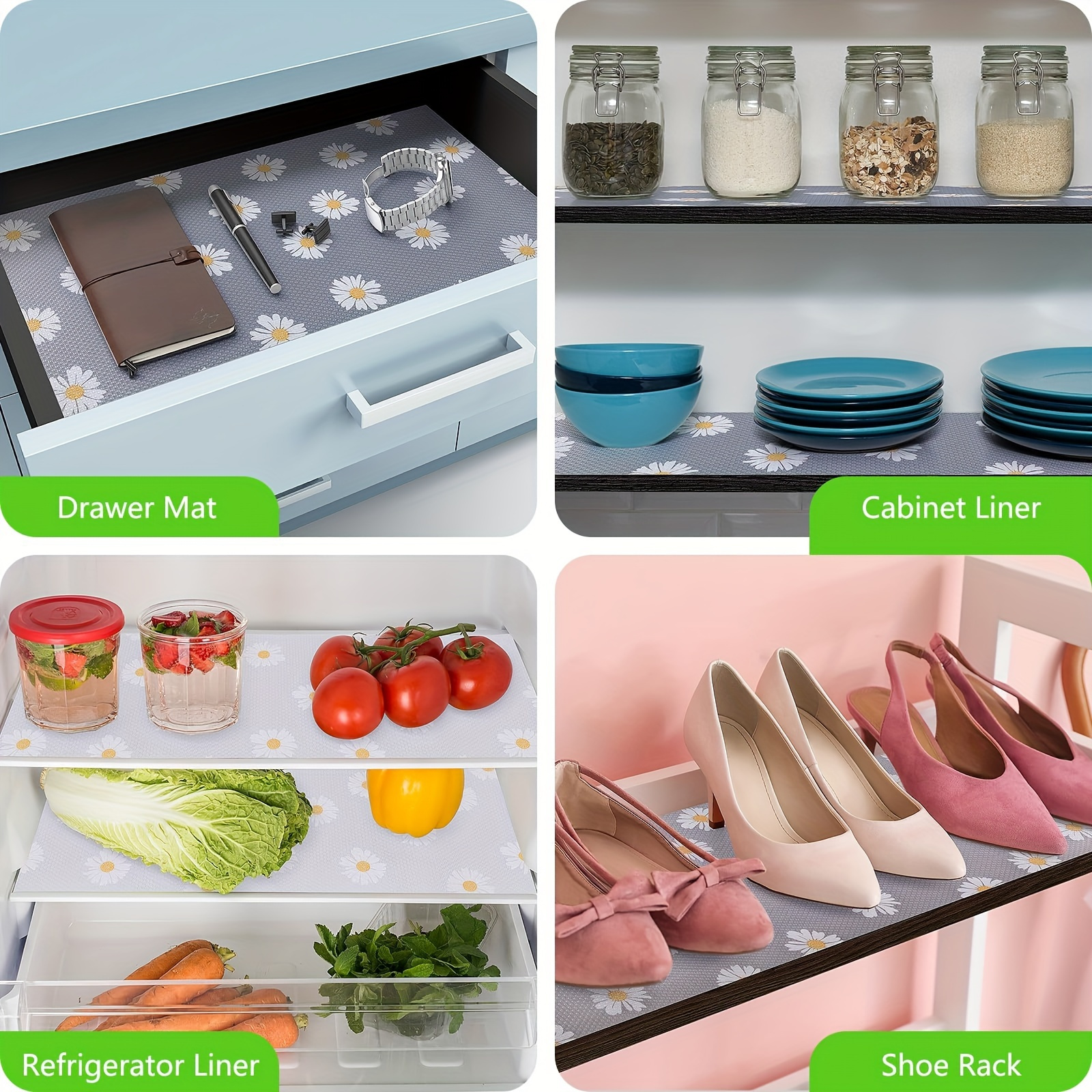 1 Roll Durable Waterproof Shelf Liner - EVA Refrigerator Cabinet Countertop Desk Drawer Protector with Oil-proof, Moisture-proof, Moisture-Resistant, Non-slip