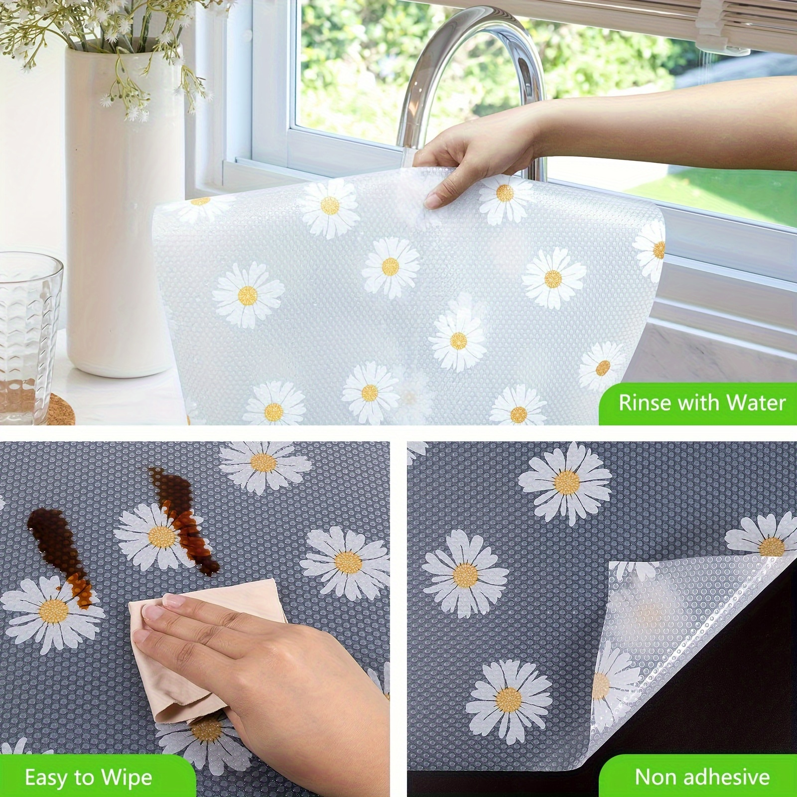 1 Roll Durable Waterproof Shelf Liner - EVA Refrigerator Cabinet Countertop Desk Drawer Protector with Oil-proof, Moisture-proof, Moisture-Resistant, Non-slip