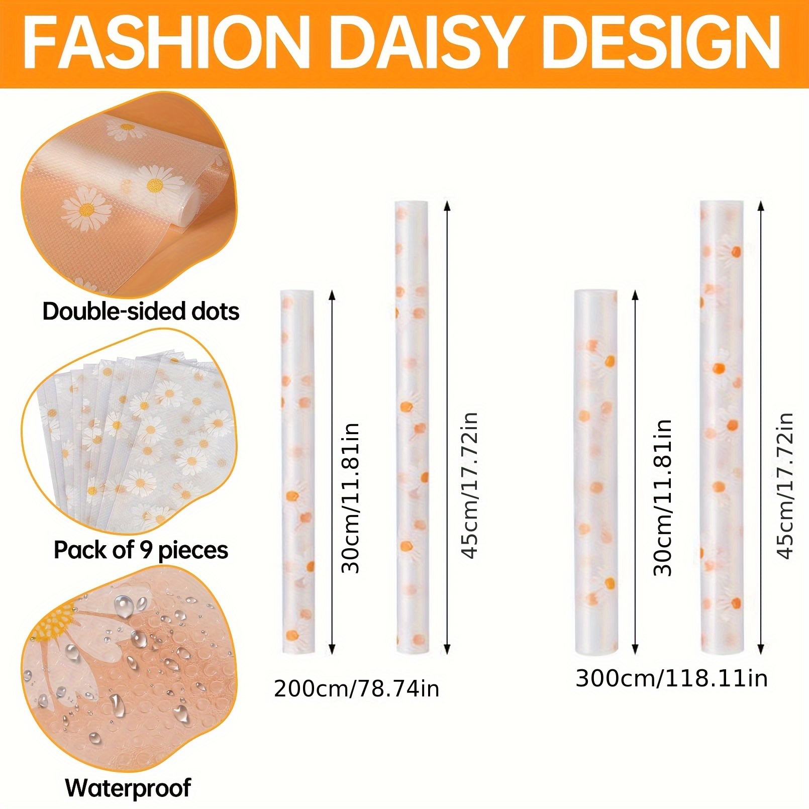 1 Roll Durable Waterproof Shelf Liner - EVA Refrigerator Cabinet Countertop Desk Drawer Protector with Oil-proof, Moisture-proof, Moisture-Resistant, Non-slip