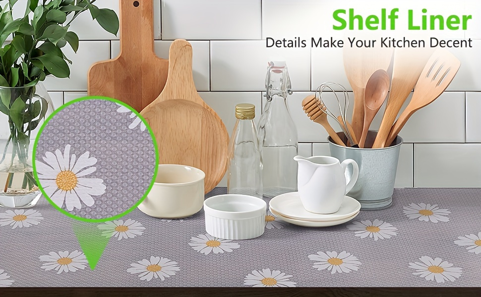 1 Roll Durable Waterproof Shelf Liner - EVA Refrigerator Cabinet Countertop Desk Drawer Protector with Oil-proof, Moisture-proof, Moisture-Resistant, Non-slip