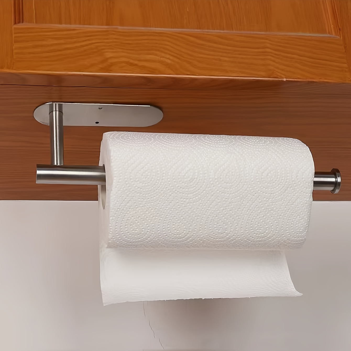 Versatile Wall-Mounted Tissue Holder - No-Drill, Space-Saving Storage for Kitchen & Bathroom Essentials