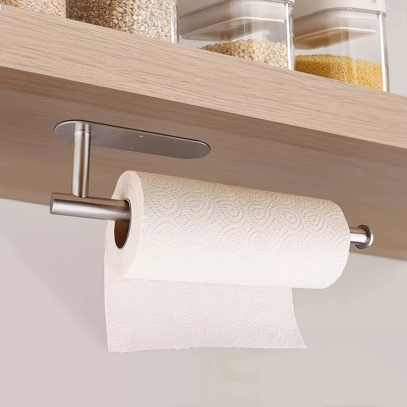Versatile Wall-Mounted Tissue Holder - No-Drill, Space-Saving Storage for Kitchen & Bathroom Essentials