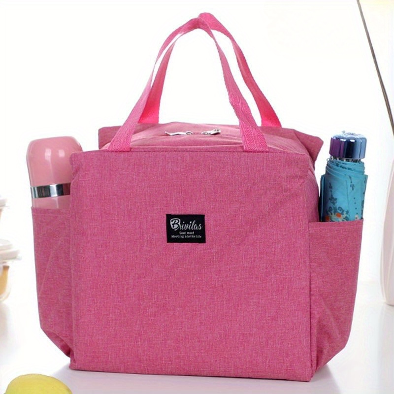 Non-Food Contact Stylish Insulated Lunch Bag - Compact Design, Durable Aluminum Foil Lining, Portable & Washable - Ideal for Office, School, Travel & Picnics - Perfect Teacher Gift, Grey, Office Lunch Bag|Stylish Insulated Bag|Durable Polyester Material, Insulated Lunch Bag,Back to School