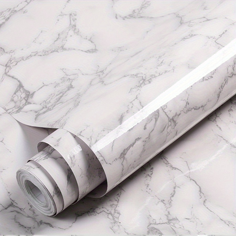 1 Roll Marble Pattern Waterproof Shelf Liner - Heat & Oil Resistant, Self-Adhesive, Durable - Instantly Transform Furniture, Bathrooms, Kitchens - Premium Home Decor, Drawer Organizer, Easy Clean, Seamless Style Upgrade