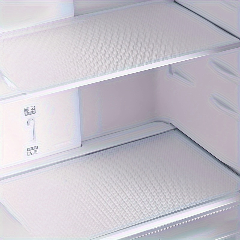 4pcs/8pcs Advanced Refrigerator Shelf Liners, Cuttable, Anti-Fog, Easy to Clean, Machine Washable, Oil-Proof,, Durable, Anti-Slip, Non-Slip, No Battery Required, Made of Plastic, for Refrigerator, Cabinet, Table, Shelf, Kitchen