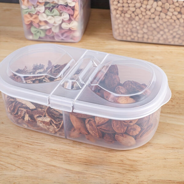 1pc Large Capacity Plastic Refrigerator Storage Box - Double Open Flap Fresh-Keeping Container for Cheese, Butter, Fruits, Vegetables - Airtight, Space-Saving, Easy-to-Clean Home Kitchen Utensil for Organized Storage, Kitchen Organization | Sleek Plastic Container | Airtight Seal, Storage Boxes