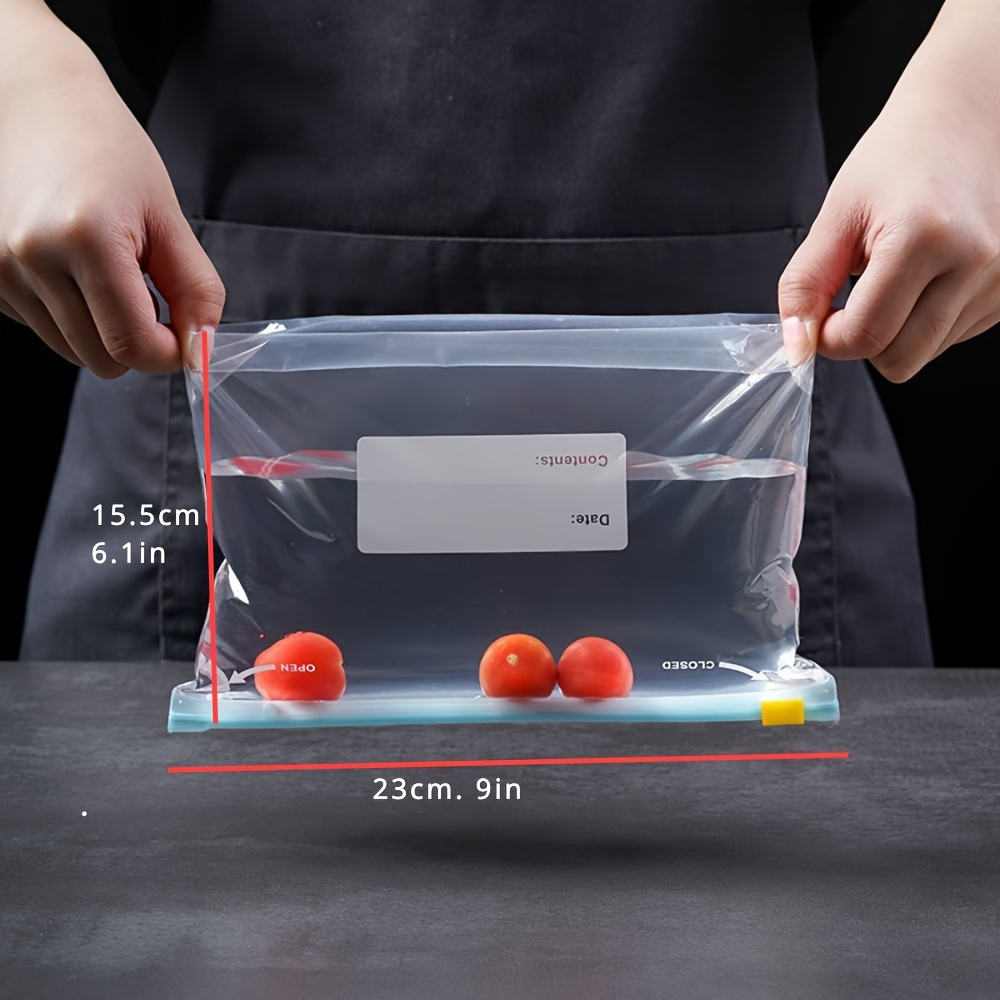 15/20-Pack Leak-Proof Reusable Vacuum Sealer Bags - PET Material Freshness Sealing Food Storage Bags for Kitchen Organization, Perfect for Fruits, Vegetables, and Pantry Items, Pantry Organizers And Storage