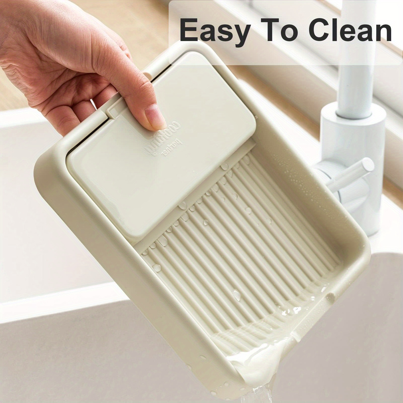 Foldable Lid Stand Holder - Convenient Use Lid Rack for Cooking and Serving - Keeps Spoons and Utensils Tidy - Suitable for Kitchen Countertop and Stove - Multipurpose Plastic Bracket Shelf Rack