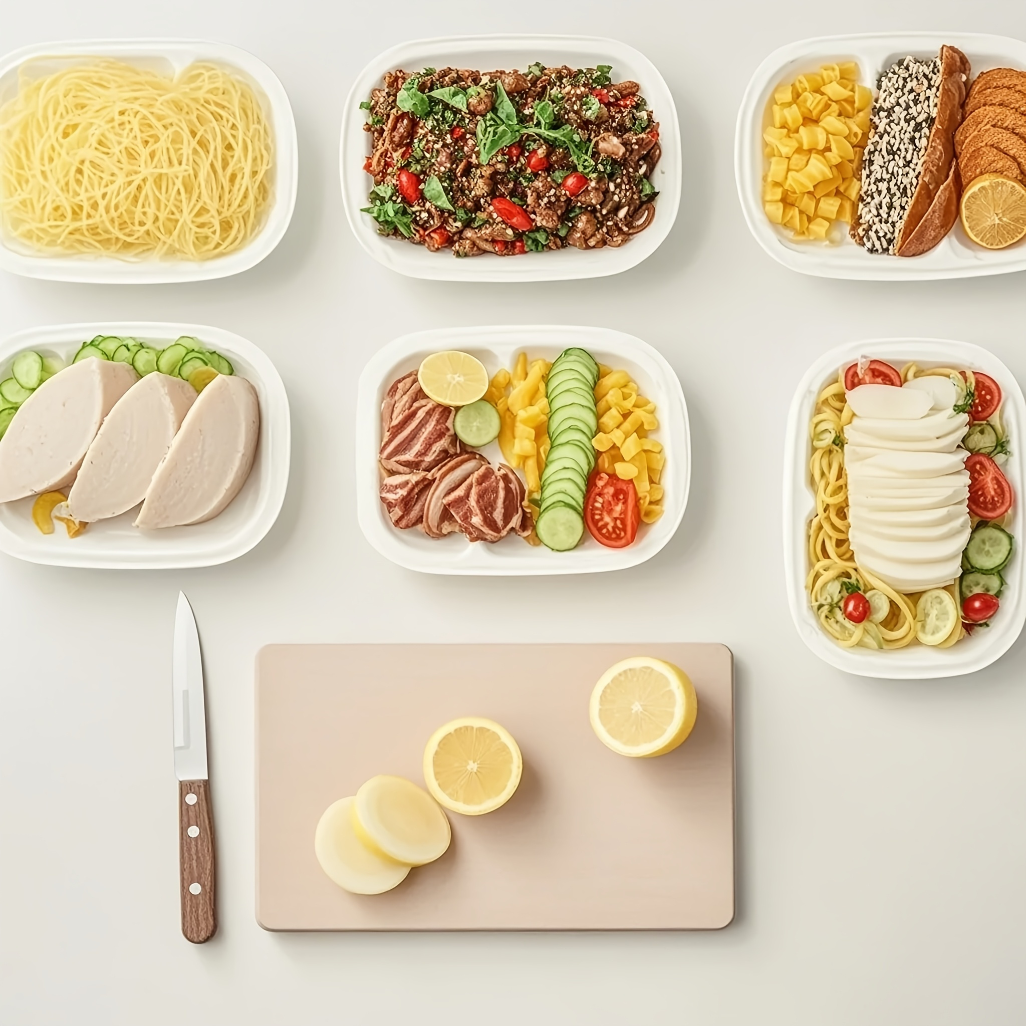 10pcs BPA-Free Plastic Food Storage Containers with Lids - Stackable, Reusable Kitchen Organizers for Cereal, Meat, Fruits, Vegetables - Dishwasher and Microwave Safe