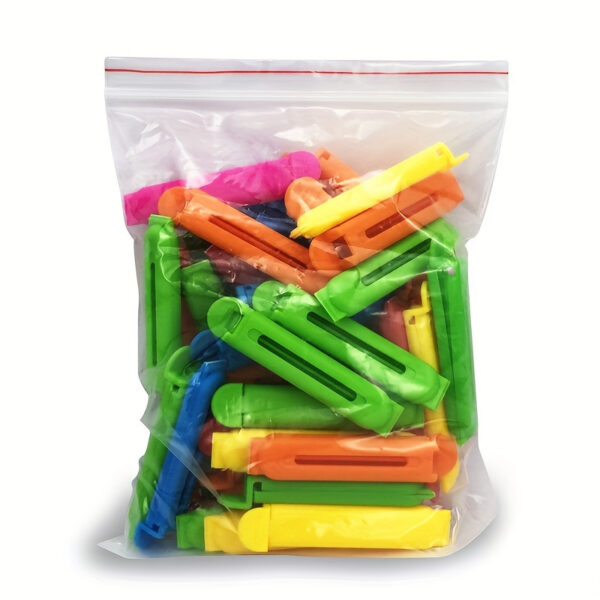 50pcs Colorful 7.01cm Durable PP Plastic Food Bag Clips - Freshness Seal Protectors, Multi-Color Snack & Kitchen Use, Moisture-Proof & Easy to Use, Chip Clips for Food Bags