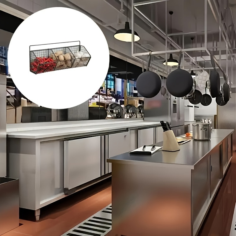 Stylish Kitchen Storage Basket - Durable, Adjustable, And Spacious Organizer for Spices, Garlic, Onions, Vegetables, And More - Perfect for Maximizing Home Kitchen Organization And Reducing Clutter