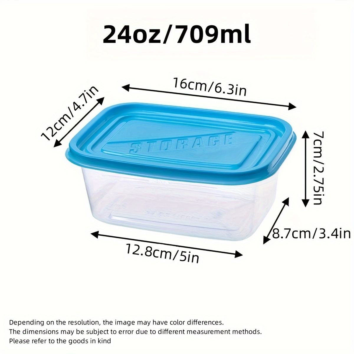 10pcs of Transparent Plastic Food Storage Containers with Blue Lids - Stackable, Reusable, Perfect for Kitchen Organization - Ideal for Grains, Meats, Fruits, Vegetables - Dishwasher and Microwave Safe