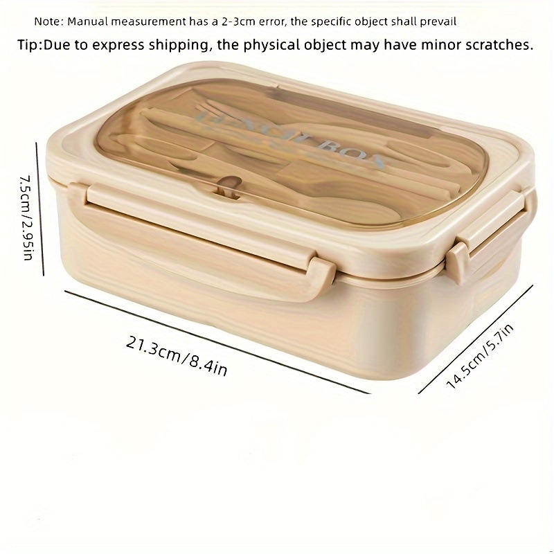 Leak-proof Lunch Box, Meal Box, Salad Box with Cutlery - BPA Free, Microwave Safe, 3 Compartments, Suitable for School, Work and Outdoor Dining, Outdoor Meal Box | Partitioned Lunch Box | Safety Lock Lid,back to school