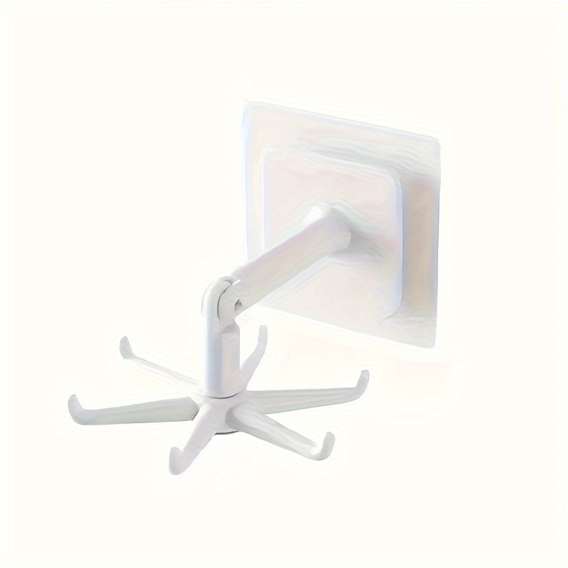 1pc Easy-Install 360° Rotating Pot Rack - No-Drill, Wall-Mounted, Expandable Black Plastic Kitchen Utensil Holder with Round Ceiling Storage Shelf for Spoons, Ladles & More