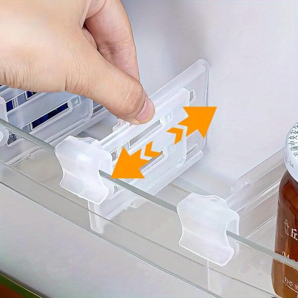1/5/10/20pcs Adjustable Snap-on Refrigerator Space Dispenser for Beverages and Sauces, Expandable Partition for Refrigerator Partition Organizer, Side Door Storage Space, Maximizes Freezer Storage Space, Keeps Items Well Organized