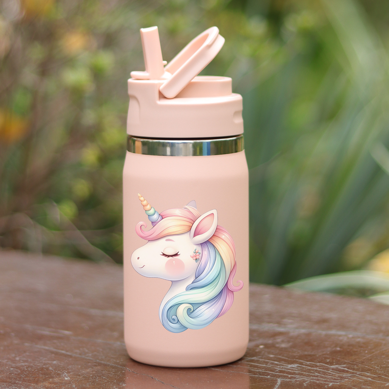 1-pack, Custom 12oz Double-Wall Stainless Steel Insulated Insulated Bottle Bottle with 3D Printed Unicorn Design for Back-to-School Season Gift
