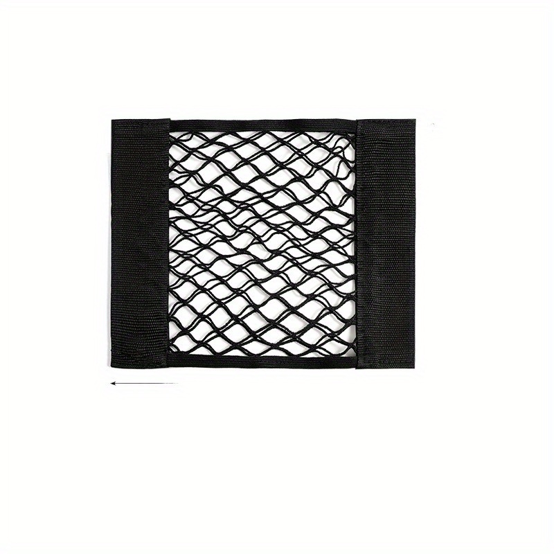 1pc Adhesive Wall-Mounted Storage Net Bag - No Drill Needed, Durable Polyester Mesh Organizer with Strong Adhesive Strips for Kitchen Cabinet Door, Car Trunk, Under Sink Organization - Holds Plastic Bags, Snacks, Tools