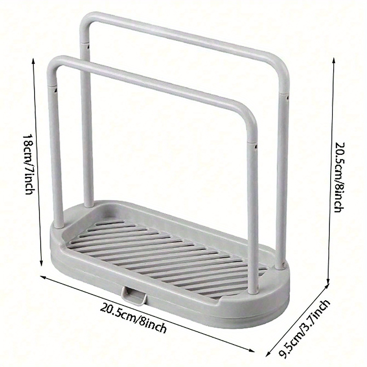 1pc Grey Kitchen Sink Rack Tray Organizer Stand, Kitchen Countertop Rust Proof Sink Accessories, for Sponge, Dish Cloth, Rag, Brush, Scrubber Storage Holder., Kitchen Sink Accessories