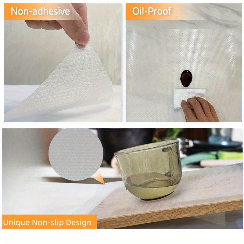 Washable & Oil-Resistant Non-Slip Shelf Liner - Ideal for Kitchen Cabinets, Shelves, Refrigerators, Storage Desks & Countertops, Non-Adhesive Drawer Liner, Kitchen Organizers And Storage, Shelf Liners for Kitchen Cabinet