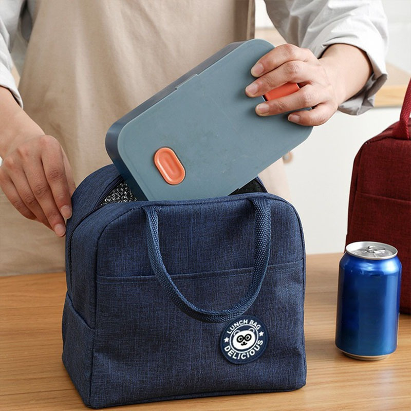 1pc Large Capacity Insulated Tote Bag - Durable Oxford Fabric, Non-Food Contact, Rectangular Shape with Adjustable Strap, Ideal for Travel, Picnics & Daily Use, Picnic Essentials Bag | Adjustable Strap Bag | Insulated Tote Bag,Back to School Lunch Bag