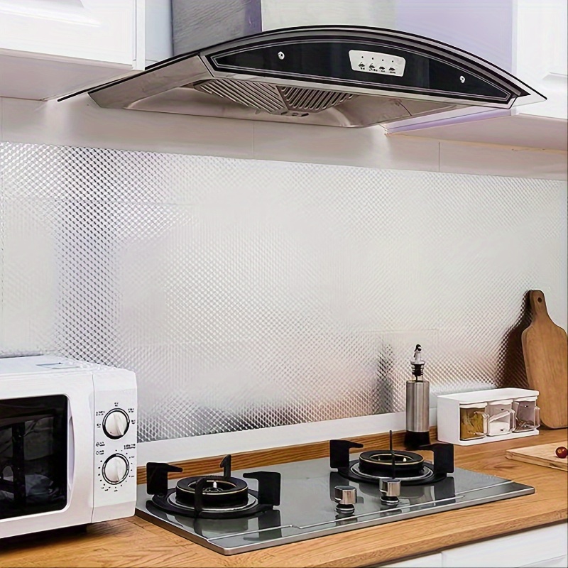 1 Roll of Waterproof & Oil-Resistant Kitchen Stickers - Self-Adhesive, High Temperature Resistant, Drawer & Wall Backboard Liners with Checkered Pattern for Home Improvement, Kitchen Backsplash Liner | Checkered Pattern Liner | Selfadhesive Backing