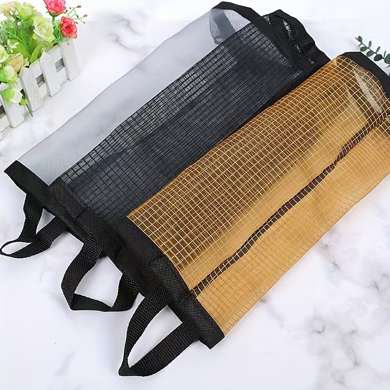 Space-Saving Mesh Plastic Bag Rack - Breathable, Washable, And Foldable - an Ideal Choice for Kitchen Organization.